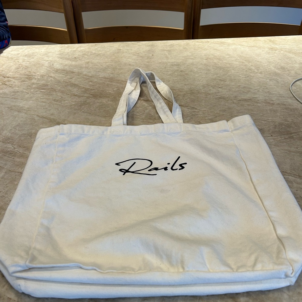 Rails Cream Canvas Tote